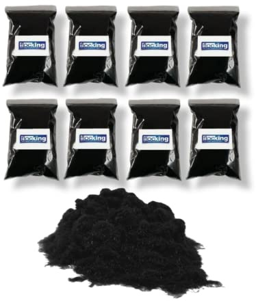Fibras de flocado a granel negro 8 metros cuadrados cobertura 1mm