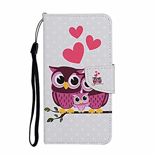 Ufgoszvp Lederhülle für Samsung Galaxy S22 Flip Hülle Wallet Case Handyhülle PU Leder Tasche Case Kartensteckplätzen Schutzhülle für Samsung Galaxy S22 Handy Hüllen Eule