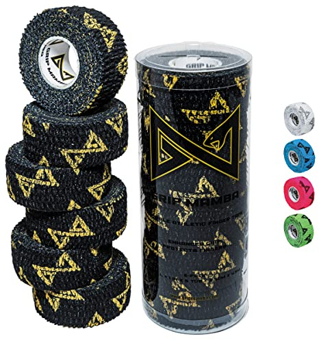GRIP MAMBA Elastisches Fingerband, 2,5 cm breit, mit Premium-Klebstoff, schützt den Daumen der Hand und verbessert die Griffigkeit, Blisterfolie für Sport, Golf, Tennis, BJJ, Basketball, Klettern (6