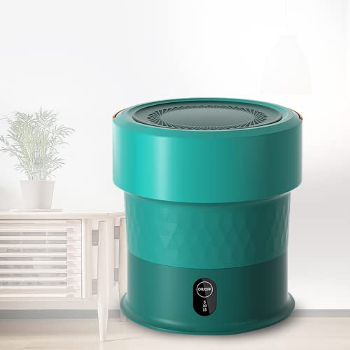 PanHuiWen Plegable Lavadora Manual Sin Electricidad a Pedal 13L Ultrasónicas Lavadora Portatil Pequena para Ropa De Bebé, Ropa Interior,Green-Base