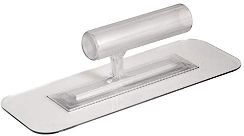 Glättkelle Kunststoff Transparent - Glättekelle, Venezianische Form, Werkzeug zum Auftragen von weichen Materialien z.B. Baumwollputz. Plastik Spachtel, ungeeignet für Mineralputz