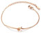 XIYINTA Bracciale nodo d'amore per le donne, oro rosa e argento placcato in acciaio inox catena Bracciale Charm Infinity per gli amici (Oro rosa)