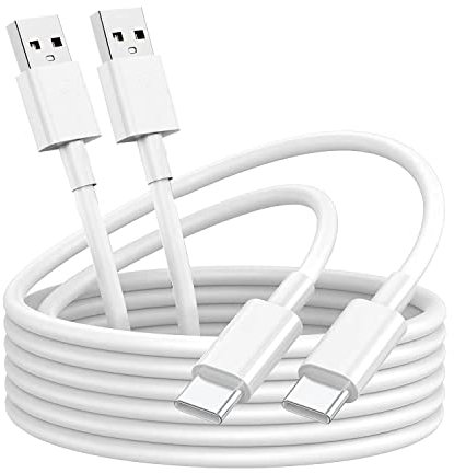 Cable USB C [ 2 m, 2 unidades, tipo C, carga rápida, compatible con Samsung Galaxy S10 S9 S8 S21 Plus S20 FE A12 A20 A70 A52 A51 A40 A41 A42, Google Pixel, Hawei P9 p10, HTC,LG