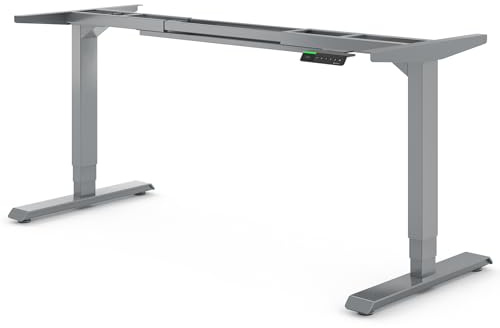 Ergotopia® Desktopia Pro X Höhenverstellbarer Schreibtisch Gestell elektrisch höhenverstellbares Tischgestell mit OLED Display passend für alle gängigen Tischplatten - 7 Jahre Garantie