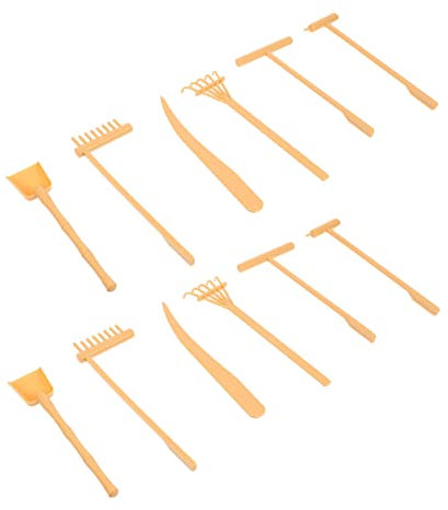 STOBOK 2 Sätze Sandrechen Mini-zengarten Zen-gartenwerkzeug Rechen Sandtisch Rechen Handwerk Mini-feng-Shui-Dekoration Mini-Zen-gartengeräte Desktop-Spielzeug Plastik Japan Schreibtisch