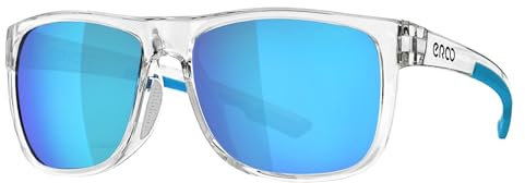 ER00 HD polarisierte XL Sonnenbrille für Herren und Damen, Angeln, Laufen, Radfahren, Segeln, Fahren, Wandern und Outdoor-Sport, Geschenke, F20145-Kristall/Weißblau, X-Large