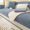 XRDSHY Plüsch Sofabezug, Superweiche rutschfeste Sofaschoner, Waschmaschinenfest l Form 4/3/2/1 Sitzer Ecksofa Sofa Überzug, Sofaschutz Vermeidung Kratzern durch Hunde Katzen,Blue1-70x90cm