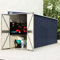 Hovothy Gerätehaus 118x382x178 cm Wand-Geräteschuppen Gartenschrank Wetterfest Geräteschuppen Gartenhaus Metall Fahrradunterstand Holzlager Hütte Anthrazit