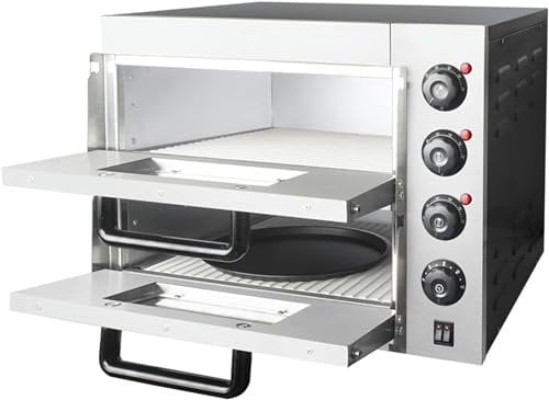 Double Deck Stone Base Electric Commercial Pizza Oven 3KW, Pizza Maker, Oven Pizza Maker, with Timer