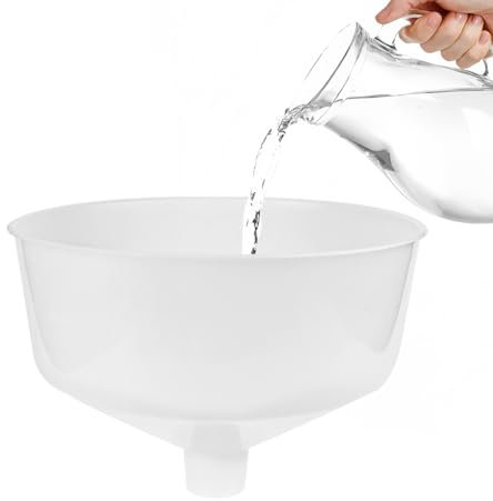 Filling Funnel Plastic Wide Mouth Canning Funnel Oil Resin Filter Cup (26.5X26.5X19.5CM)