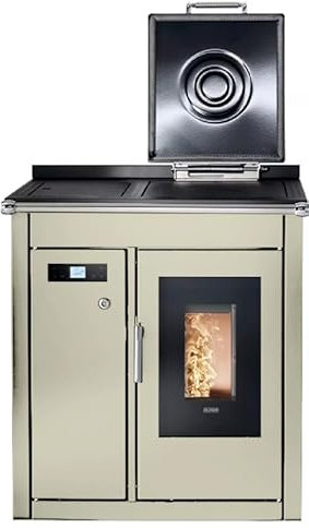 BRICOSOL Cocina DE PELLETS KLOVER Modelo Smart 80 BT Crema