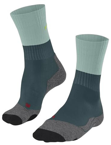 FALKE Damen Wandersocken TK2 Explore W So Wolle Funktionsmaterial antiblasen dick 1 Paar, Grün Amazonia 7676, 37-38