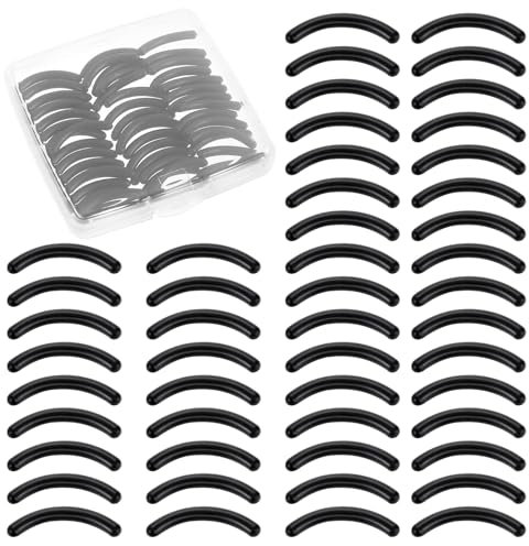 Gjinxi Silikon Ersatzpads, 50 Stück Ersatzgummis für Wimpernzange Ersatz Silikonpads Gummi Silikon Nachfüllpads für Universal Wimpernzange Frauen und Mädchen
