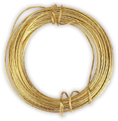 32.5 Feet/10m Picture Hanging Wire, Brass Frame Heavy Duty Metal Wires 0.03inch, Braided Picture Rail Wire Brass Photo Frames Hanging for Photo Frame, Mirror, Artwork, Clock