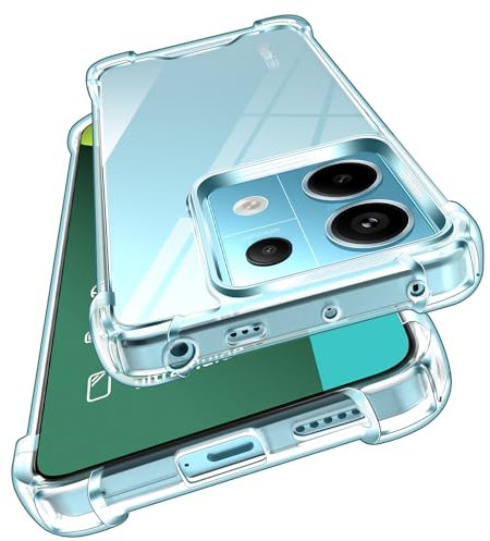 iVoler Anti Ingiallimento Chiaro Cover per Xiaomi Redmi Note 13 Pro 5G / Poco X6 (Non per Redmi Note 13 Pro 4G), Custodia Antiurto Trasparente per Assorbimento degli Urti con Paraurti in TPU Morbido