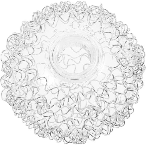 Kichvoe Lampenschirm - Klarer Glas-Kugel-Lampenschirm G9-Glühbirne Käfigschutz 120 Mm Aluminiumdraht G9 Weiß Modern Rund Unbehandelt