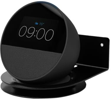 shinar Metall Universal Wandhalterung für Spot/Homepod Mini Platzsparend,Halterung Zubehör für Spotund Homepod Mini Ständer mit integriertem Kabelmanagement (Schwarz)