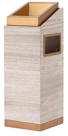 Poubelles sous le comptoir de cuisine Poubelle extérieure Poubelle en bois imita en bois imitation marbre Poubelle de grande capacité pour hôtel Poubelles commerciales Cuisine (Couleur : Or)