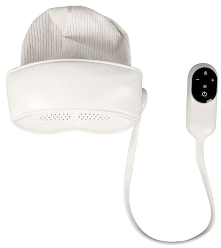 Kopfmassagegerät, Elektrisches Kopfmassagegerät mit Augen Heizfunktion, 6 Airbags Elektrisch Kopfmassage mit Kappe, 4 Massage & 3 Wärme Modi USB Wiederaufladbar Massagegerät zur Linderung