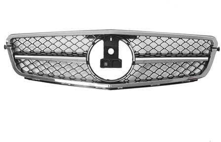Kühlergrill Grill Frontstoßstangengrill Für Für Benz Für C-Klasse Für W204 2008 2009 2010 2011 2012 2013 2014 Für W204 Für C180 Für C200 Für C250 Für C300 Grill Kühlergrill Vorne(AMG-Chrome Black)
