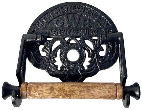 Vintage Style Toilet Roll Holder, Great Western Railway (GWR) Design, Classic Bathroom Accessory