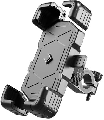 DHGVOS Porta Cellulare Moto per Yamaha MT-07 2014 2015-2018, Antivibrante Ruotabile a 360° Regolabile Porta Telefono Moto Accessori,A Handlebar Style-A Black