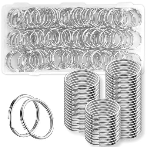 Lot de 120 anneaux ronds de 25 mm pour voiture, maison, maison, bricolage, artisanat, avec boîte