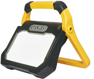 Stanley Rechargeable LED Folding Worklight 5000 Lumens, has a Lightweight Yet Durable Polycarbonate Body. It Offers 2 Modes of Operation, on/Off