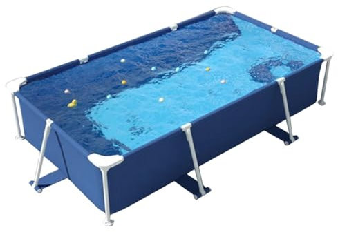 Easnuroz 120-300cm Acciaio Pro Piscina Piscina Piscina Da Esterno Rettangolare Con Struttura In Metallo Piscina All'aperto Studenti E Adulti Grande Piscina Per Bambini(259 * 170 * 61cm)