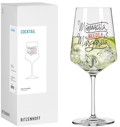 RITZENHOFF 8171016 Cocktail-Glas 500 ml, Serie Sprüche, mit lustigem Schriftzug Mamacita - modern, Made in Germany