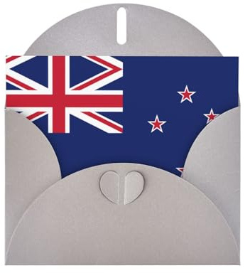 XBKGOHA Graue Grußkarte, Neuseeland-Flagge, bedruckt für festliche Geburtstagsparty-Einladung