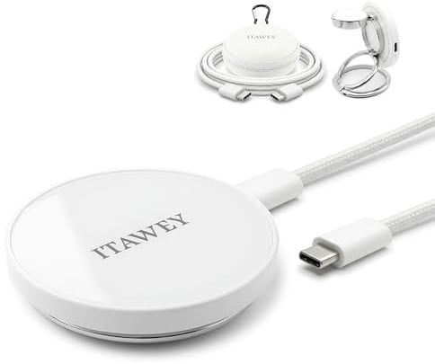 15W 3-in-1 Magnetische Kabellose Ladestation, Kompatibel mit MagSafe | Faltbares Reiseladegerät, Reisetasche & 1,5m Kabel