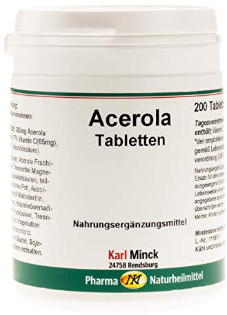 Acerola Vitamin C Tabletten, 200 Tabletten