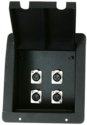 Elite Core | FB4 | Recessed Floor Box | 4 XLRF Connections