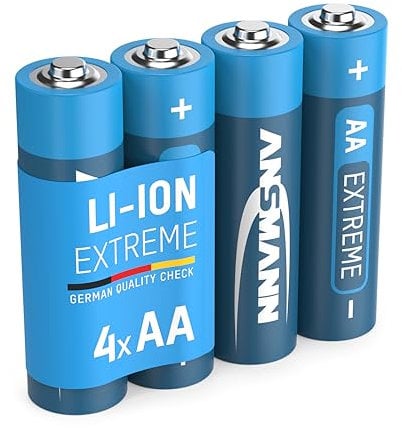 ANSMANN Extreme Lithium Batterie AA Mignon - un Pacco da 4 - 1,5V | LR6 - Alta capacità, estremamente leggera - potenza + 700% in piu di Alkaline