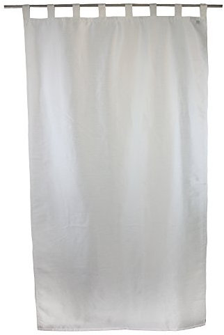 Gözze - Schlaufenschal, 8 Schlaufen und Schienenband, Passend für alle gängigen Gardinenstangen, 100% Polyester, 140 x 255 cm - Creme