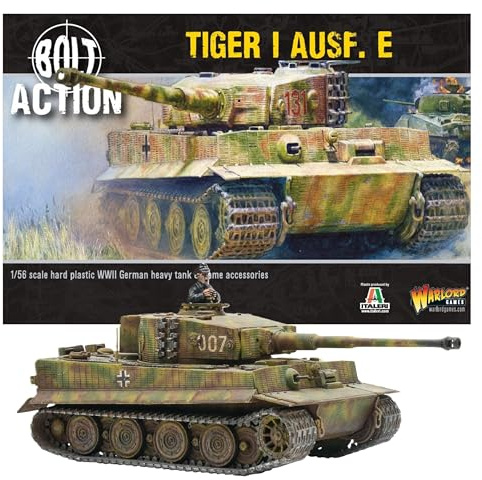 Warlord Games Tiger I Ausf. E - 1:56 / 28mm German Army Plastic Scale Model Tank Kit for Bolt Action Highly Detailed World War 2 Miniatures