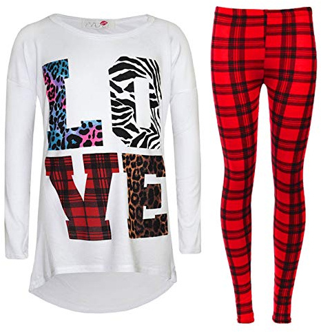 A2Z 4 Kids Girls Love Trendy Top Fashion Legging Set Casual Party Wear Set New Age 7-13
