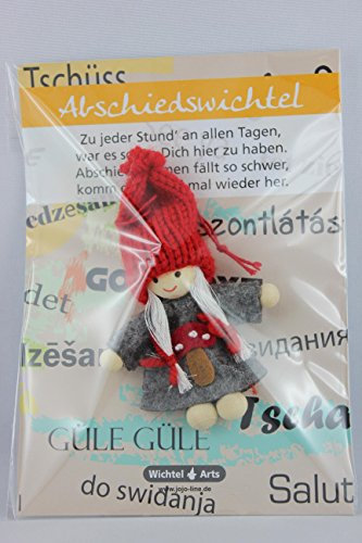 JoJo, Wichtel Arts, J023-048, Abschiedswichtel, Filz, 8cm, grau