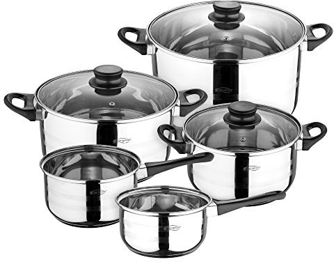 San Ignacio BATERÍA DE Cocina 8 Piezas, Plateado, 5 cuerpos