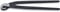 KNIPEX Fliesenlochzange (Papageienschnabelzange) schwarz atramentiert 200 mm, 91 00 200