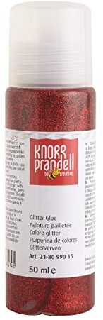 Knorr Prandell 218099015 Glitter Glue 50 ml, rosso