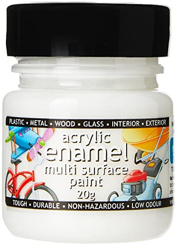 Polyvine 729870011410 20ml Acrylic Enamel Paint White Gloss