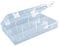 hünersdorff Sortimentskasten: stabile Sortierbox (PS-Classic) mit fester Fachaufteilung (6 Fächer), Sortierkasten-Maße: T225 x B335 x H55 mm, Made in Germany