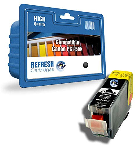 Refresh Cartridges Compatible Ink Cartridge Replacement for Canon PGI-5Bk (Black)