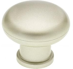 SIRO Möbelknopf Münster, Schlicht, Kugel, Kunststoff metallisiert nickel, 32 mm x 27 mm x 32 mm, 0385-32MV7
