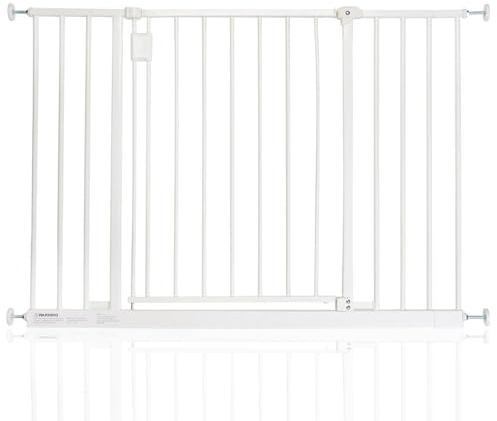 Safetots Extra Wide Hallway Gate, 103cm - 109cm, White, Pressure Fit Baby Gate, Safety Barrier for Hallways and Wide Spaces, Easy Installation