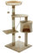 Cadoca Árbol rascador para Gatos Torre árbol para Escalar Altura 112cm 1 Cueva 2 Pelotas Crema