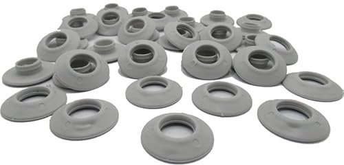 Langard Lot de 20 œillets Gris 12 mm