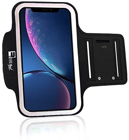 RevereSport Armband for iPhone XR with Face Recognition Access. Sports Arm Phone Case Holder for Running, Exercise, Gym Workouts